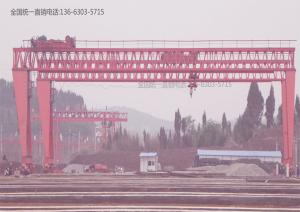 90吨46米跨龙门吊服务于中铁八局预制厂